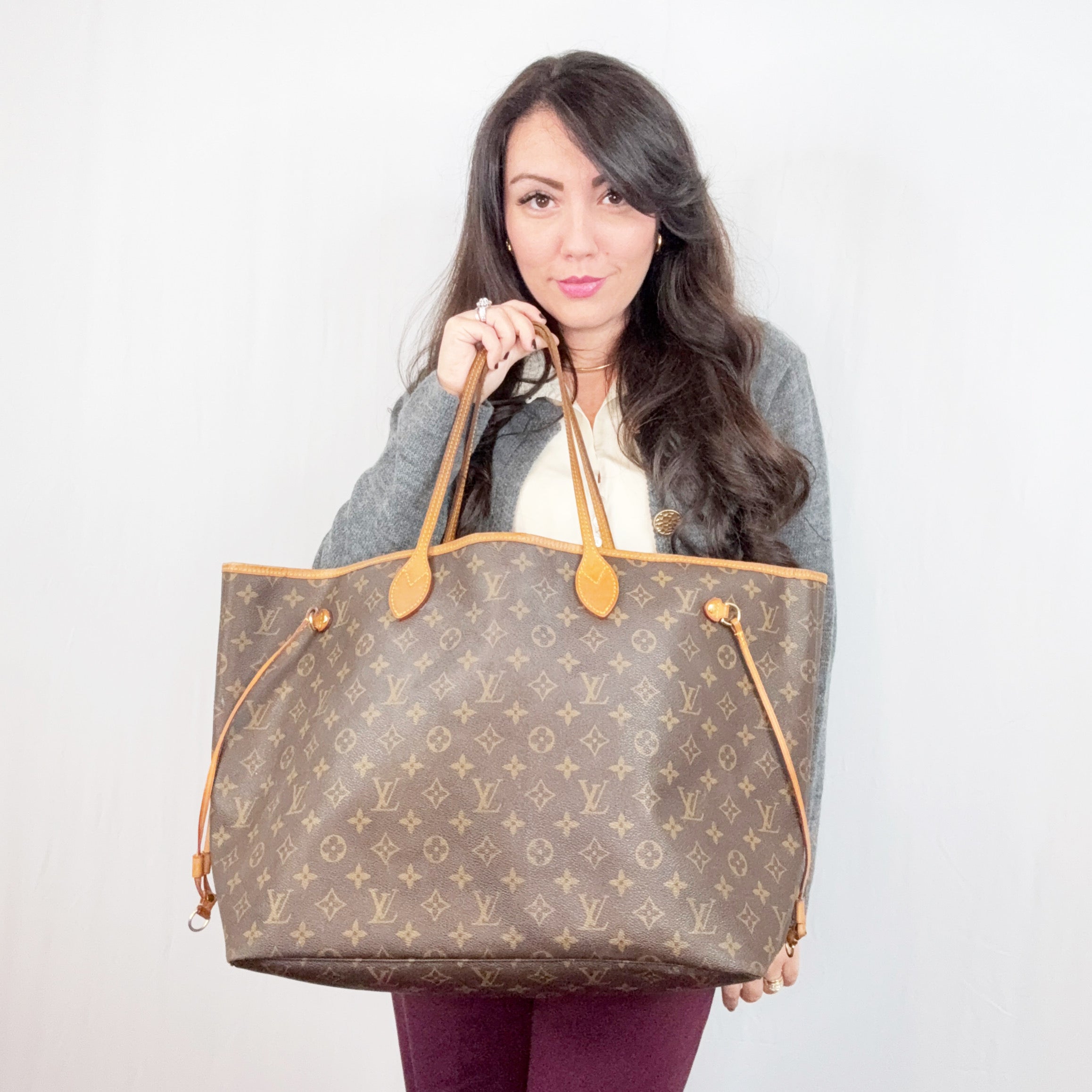 Louis Vuitton Monogram Canvas Neverfull GM Tote Shopping Bag