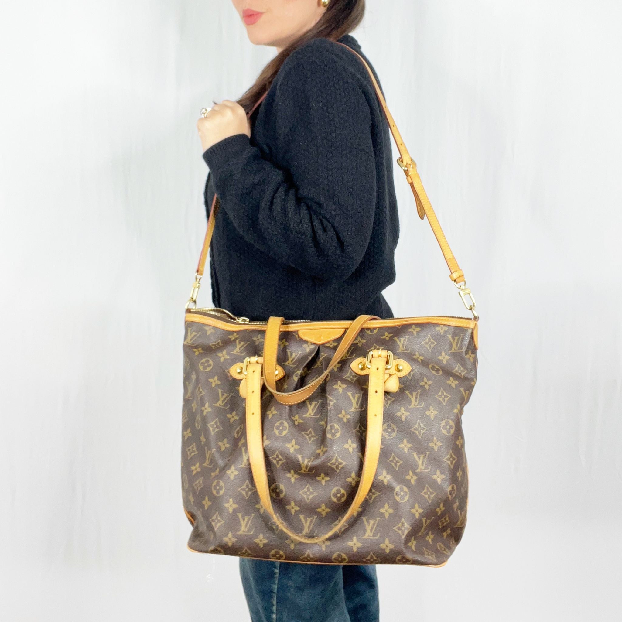 Louis Vuitton Monogram Canvas Palermo GM Tote Bag with Strap