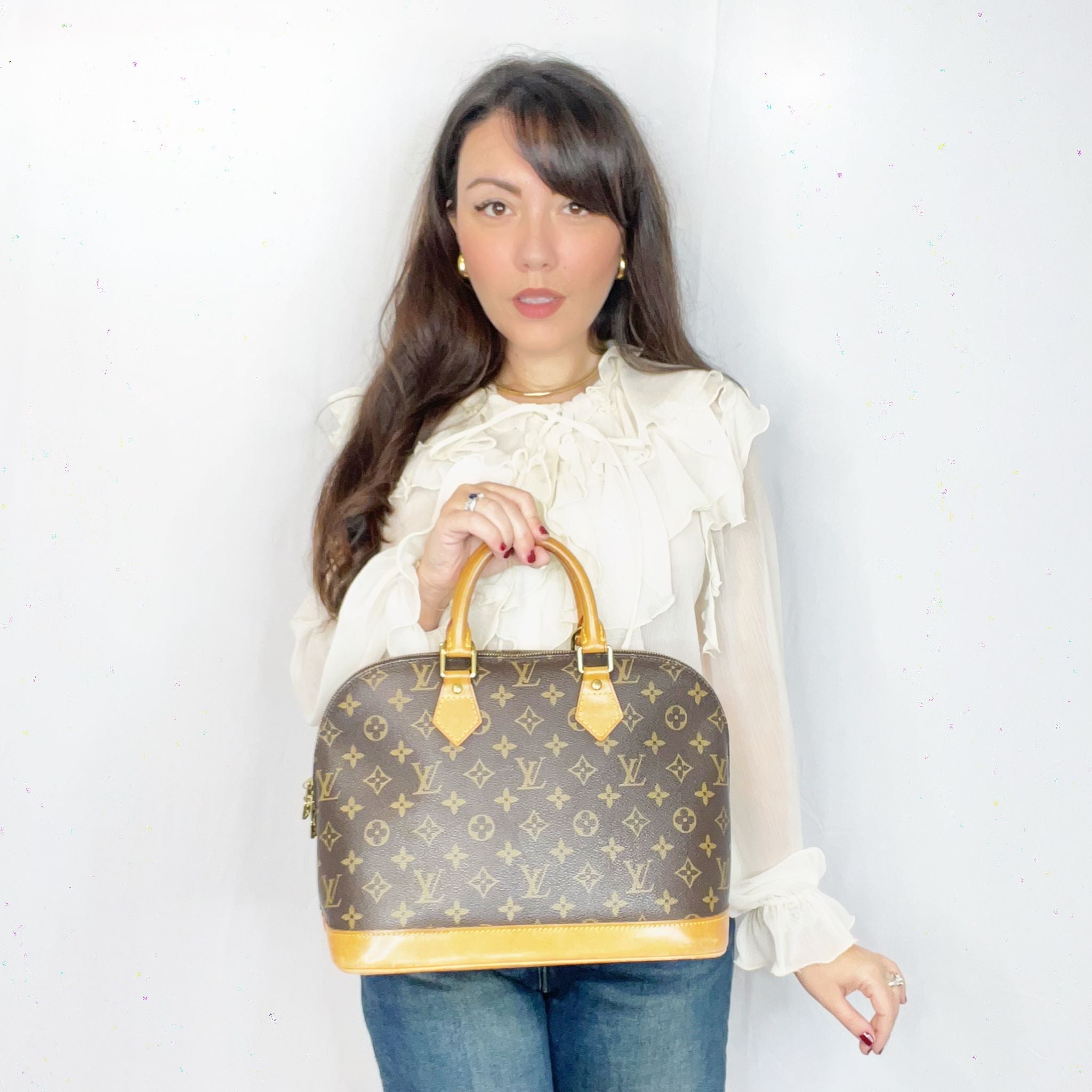 Louis Vuitton Vintage Monogram Canvas Alma PM Handbag M53151