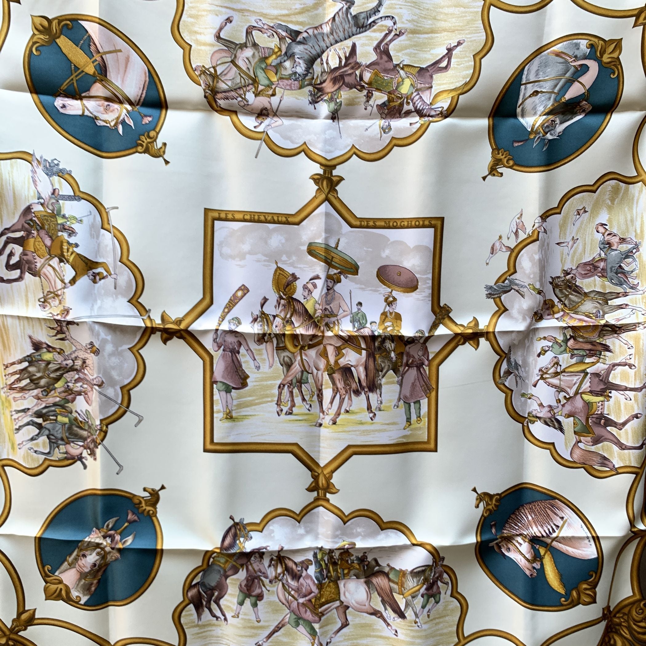 HERMES Scarves Les Chevaux des Moghols