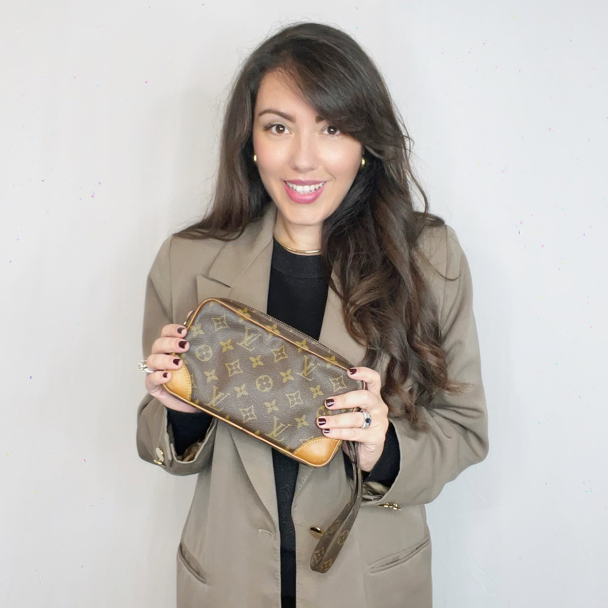 Louis Vuitton Vintage Monogram Marly Dragonne PM Wristlet Bag